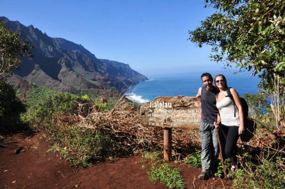 Despedida da maravilhosa praia de Kalalau, na Na'Pali Coast, costa norte do Kauai, no Havaí
